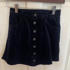 Navy Corduroy Brandy Melville mini skirt
